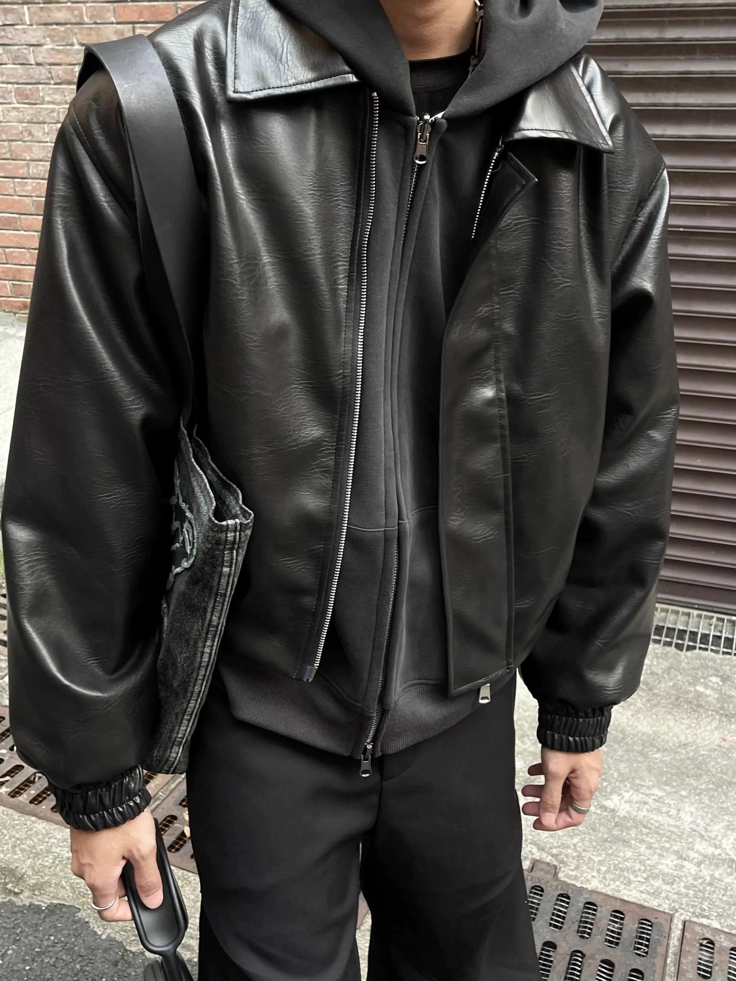 Noire Lederjacke